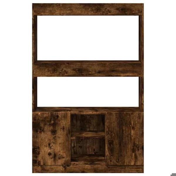 Maison Exclusive - Buffé hög rökig ek 92x33x140 cm ingenjörsträ
