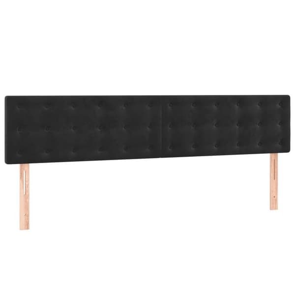 Maison Exclusive - Sängyn runkopatja ja patja Musta 200x200 cm Sametti