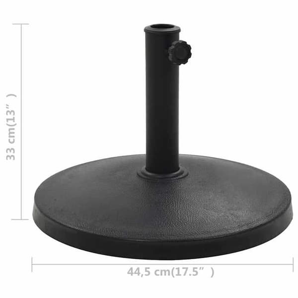 Maison Exclusive - Rund parasolfod Polyrésin 10 kg Sort