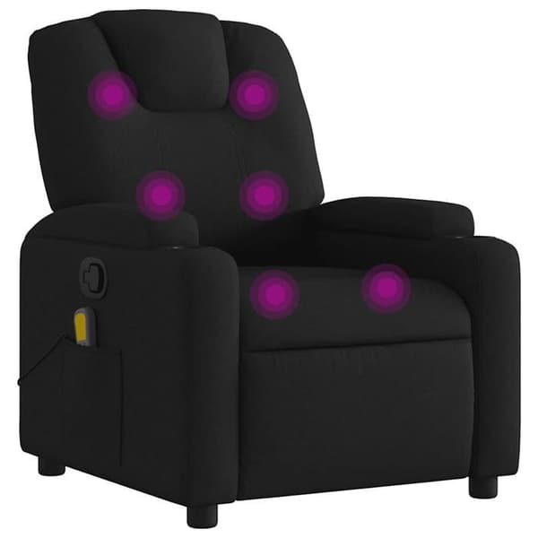 Maison Exclusive - Lænestol med massagefunktion, justerbar, sort stof