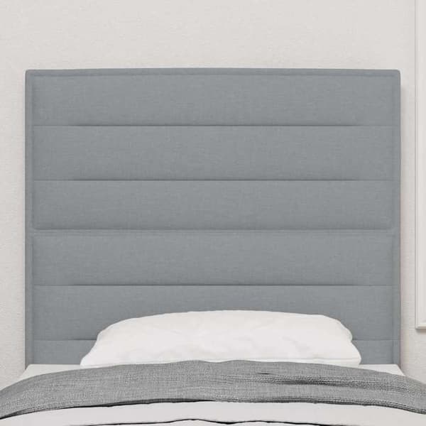 Maison Exclusive - LED-hovedgærde med LED-strips Lys grå 100 cm stof