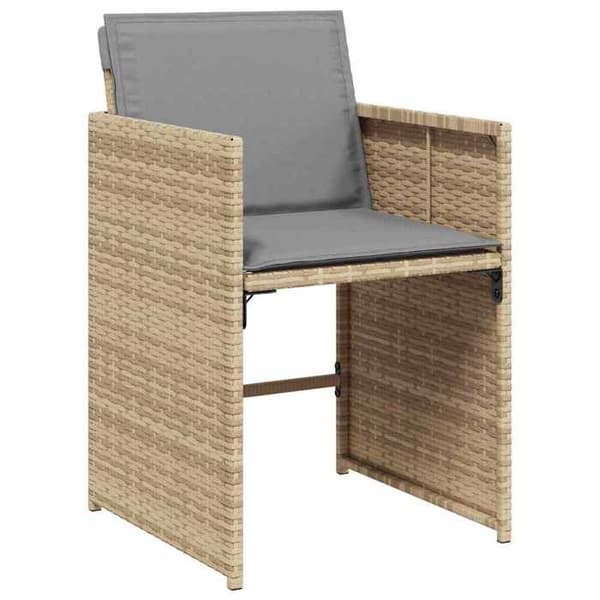 Maison Exclusive - 9 pc spisestue sæt til haven i beige polyrotin beige
