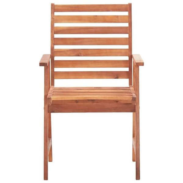Maison Exclusive - Utomhusmatstolar set om 2 med kuddar i massiv akacia