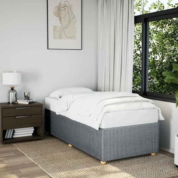 Maison Exclusive - Sengebund uden madras lys grå 100x200 cm stof Ljusgrått