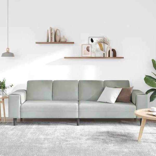 Soffa - EXKLUSIVT HEM - 250x77x76 cm - Ljusgrå - Polyester - Nutida Ljusgrått