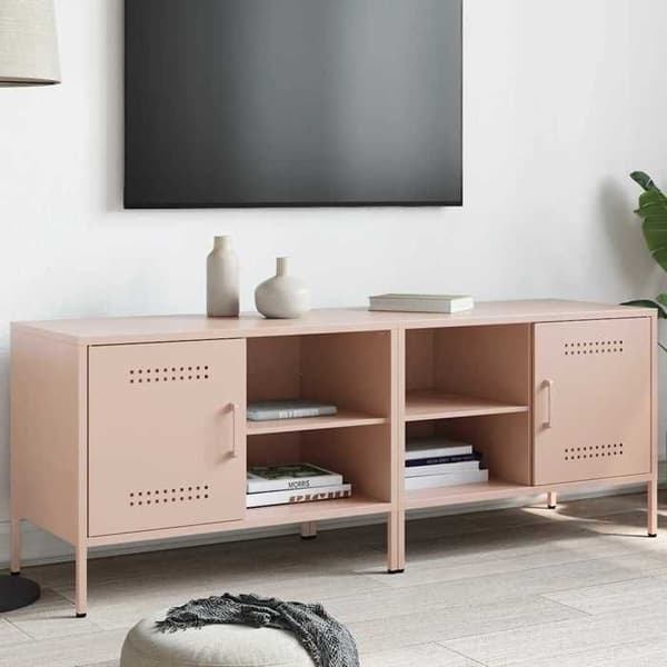 Maison Exclusive - TV-møbler 2 stk rosa 68x39x50,5 cm stål