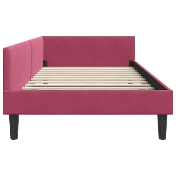 Maison Exclusive - Hörnsängram Bordeaux 90 cm x 190 cm Sammet