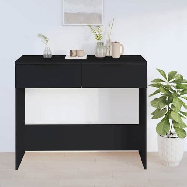 Maison Exclusive - Konsolbord svart 90x36x75 cm ingenjörsträ