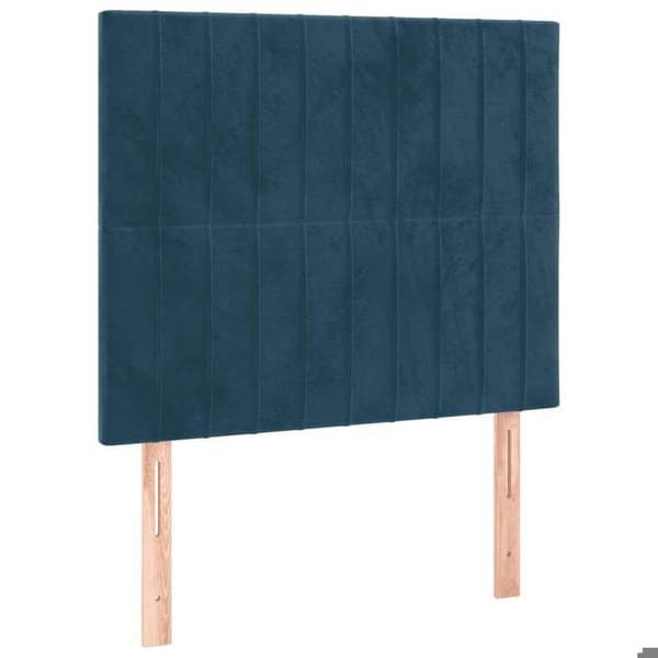 Sänggavel - Maison Exclusive - Mörkblå sammet - 100x5x118/128 cm - Justerbara träben Mörkblå