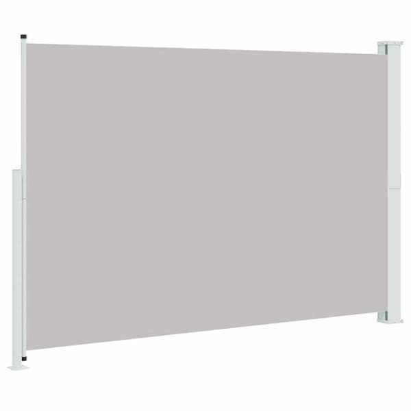 Sammenklappelig side markise - EKSKLUSIV HUS - 200 x 314 cm - Grå - UV-bestandig polyesterstof - Stål kassette, automatisk tilbagevenden Grå