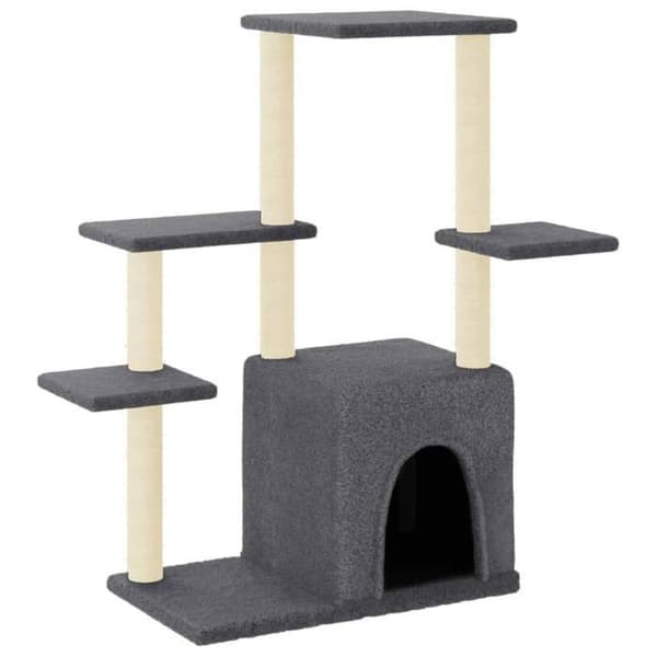 Maison Exclusive - Kattekradse med grå sisal klatretræ 97,5 cm mörkgrå