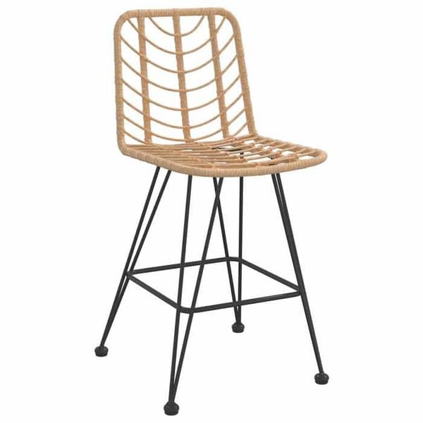 Maison Exclusive - Barstole sæt af 2 45x56x103,5cm Vævet har og stål