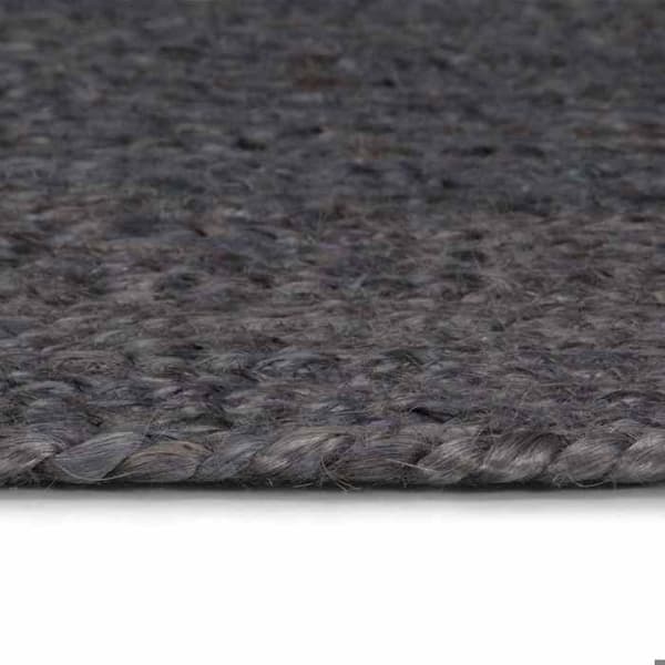 Maison Exclusive - Handgjord Jute Rund Matta 180 cm Mörkgrå