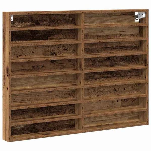 Maison Exclusive - Seinälle asennettava vitriini, vanha puu 100 x 8,5 x 75 cm
