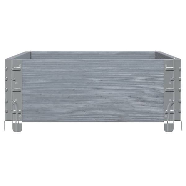 Maison Exclusive - Grå blomlåda 100x50 cm av massivt furu