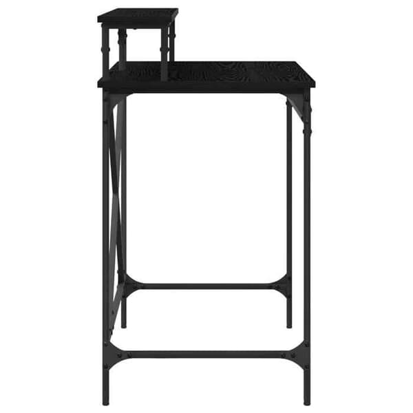 Maison Exclusive - Kontor Sort egetræ 80 x 50 x 90 cm Ingeniørtræ svart ek