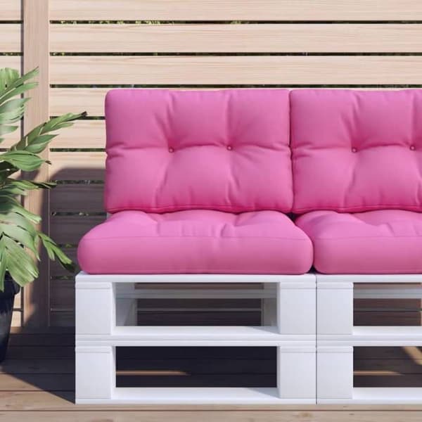 Pallkuddar - EXKLUSIV HEM - Set om 2 - Rosa - UV- och vattentålig polyester - Fyllning av hålfibrer Ros