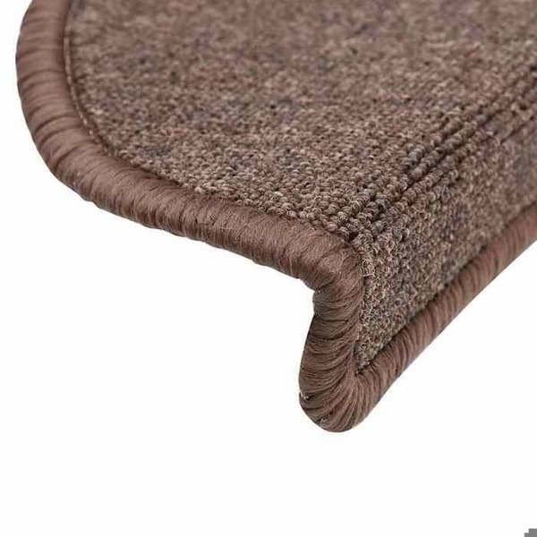 Maison Exclusive - Trappe tæppe 30 stykker 56 x 17 x 3 cm kaffe brunt halvmåne