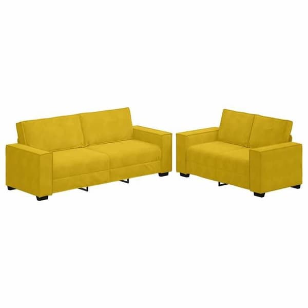 Maison Exclusive - Sæt med 2 pcs sofa med gul fløjlspuder