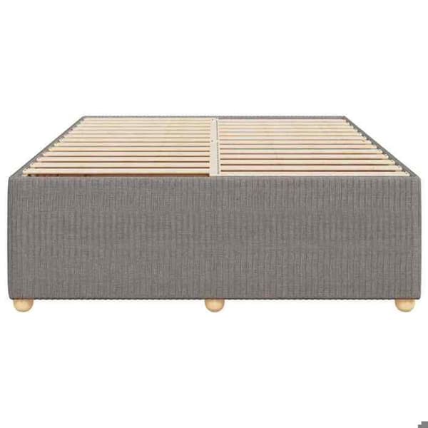 Sengestel - EKSKLUSIV HUS - 140x200 cm - Taupe - Polyesterstof - Inkluderet lamelbund Mol