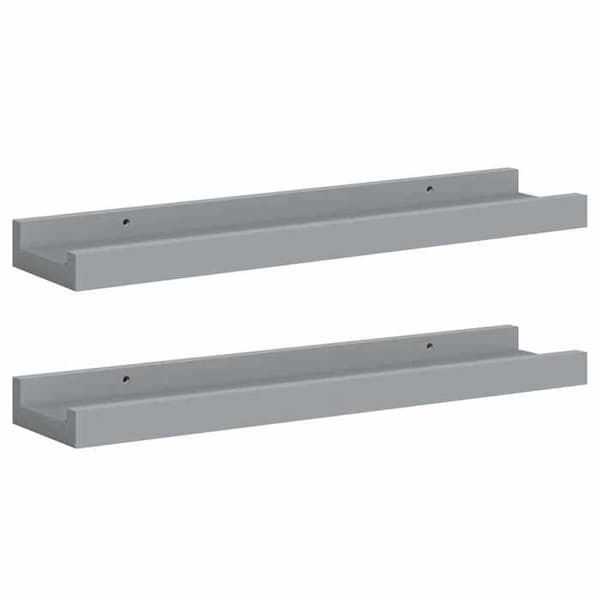 Maison Exclusive - Rammehylder med kant til billedramme 2 stk Grå 40x9x3 cm MDF