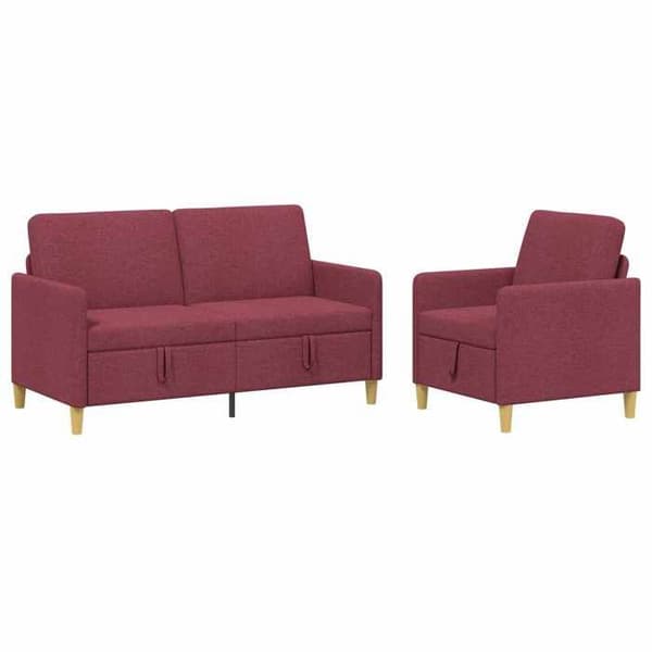 Maison Exclusive - Sohva säilytyksellä 2 kpl Bordeaux Polyesteri
