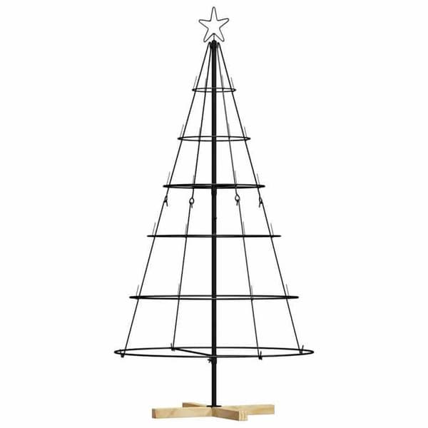 Maison Exclusive - Julgran i konform med svart stöd 154 cm Stål