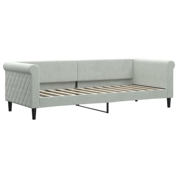 Maison Exclusive - Dagbädd med ljusgrå madrass 80x200 cm sammet ljusgrått