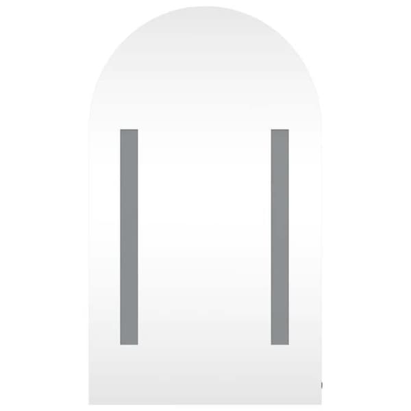 Maison Exclusive - Peilikaappi LED-valolla, kaareva harmaa 42x13x70 cm