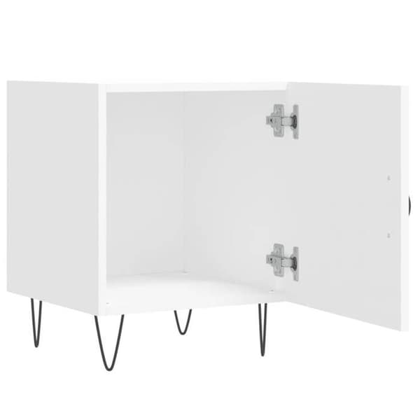 Maison Exclusive - Sängbord vit 40x40x50 cm ingenjörsträ Vit