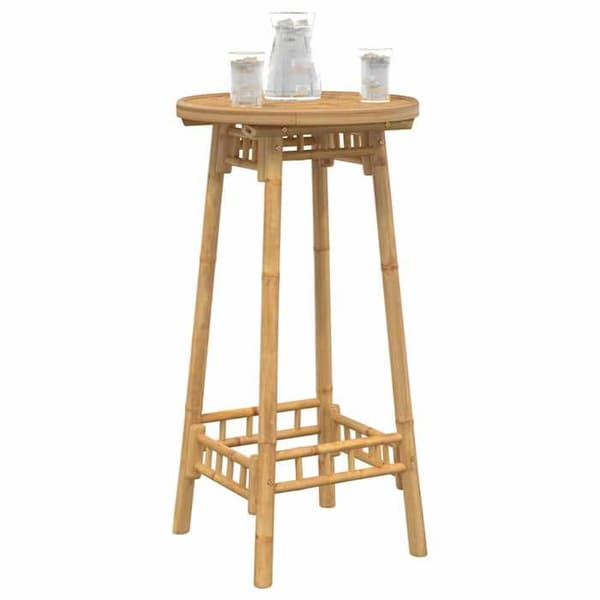 Maison Exclusive - Rund utomhusbarbord i bambu Ø55x100 cm