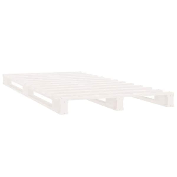 Maison Exclusive - Valkoinen puupatja 90x200 cm massiivipuusta Vit