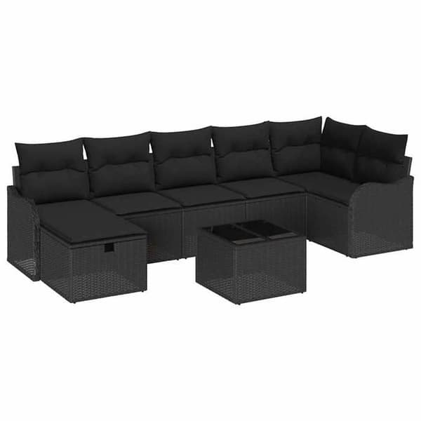 Trädgårdsmöbler - MAISON EXCLUSIVE - Set med 8 delar - Polyrotting - Modulär - Inbyggda förvaringar