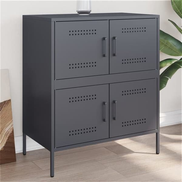 Maison Exclusive - Buffet antracit 68x39x79 cm stål