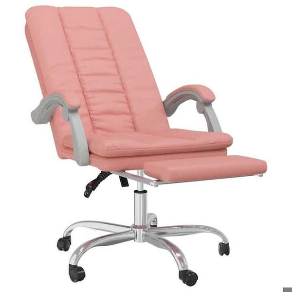 Maison Exclusive - Kontorstol med vippefunktion i rosa kunstlæder