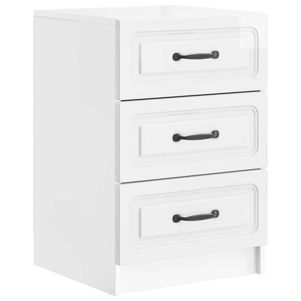 Maison Exclusive - Hvid glans natbord 43 x 41 x 63,5 cm
