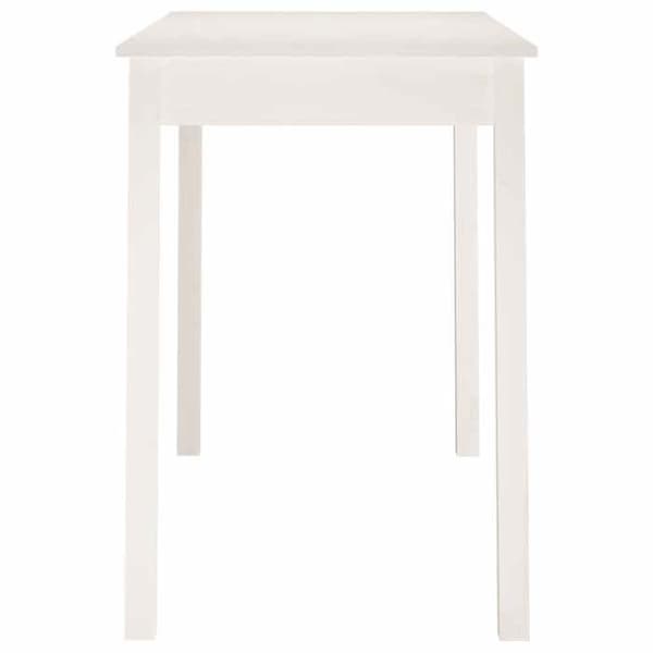 Matbord - EXKLUSIV HEM - 110 x 55 x 75 cm - Massivt furu - Vit - Rektangulär Vit