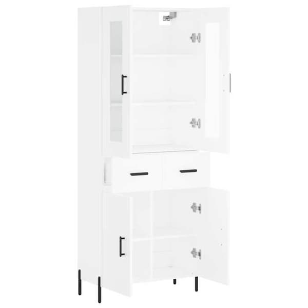 Maison Exclusive - Buffé hög Vit 69,5x34x180 cm Ingenjörsträ
