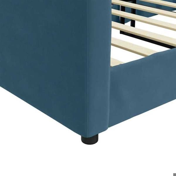 Maison Exclusive - Sängsoffa utan madrass blå 90x200 cm sammet blå