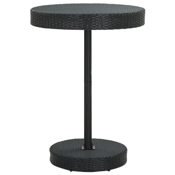 Maison Exclusive - Havebar sæt 5 dele sort poly rattan/massiv akacietræ