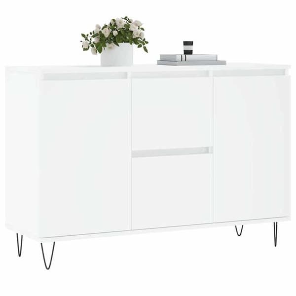 Maison Exclusive - Buffé vit 101,5x35x70 cm ingenjörsträ