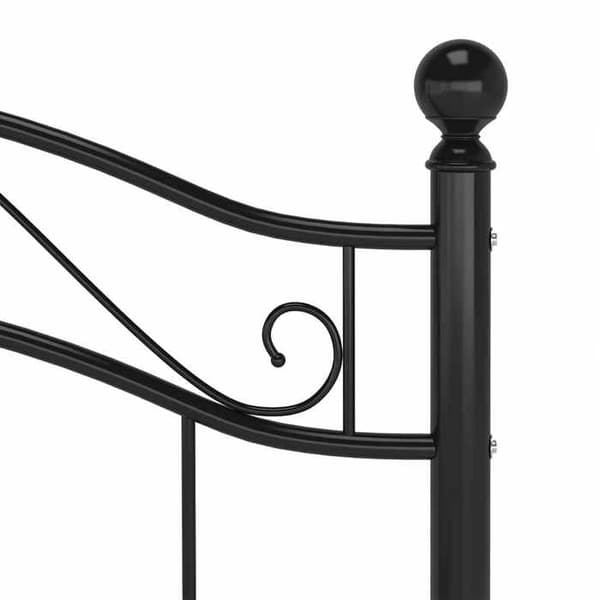 Sengestel - EKSKLUSIV HUS - 100 x 200 cm - Sort metal - Lamelseng - 1 plads Svart
