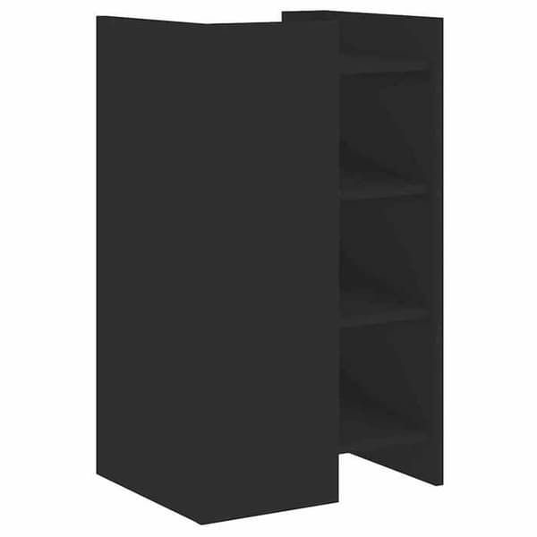 Maison Exclusive - Svart buffé 45x35x75 cm ingenjörsträ