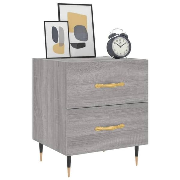 Maison Exclusive - Sängbord 2 st sonoma grå 40x35x47,5 cm sonoma grå