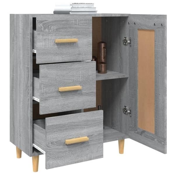 Maison Exclusive - Buffet Sonoma grå 69,5x34x90 cm Ingeniørtræ