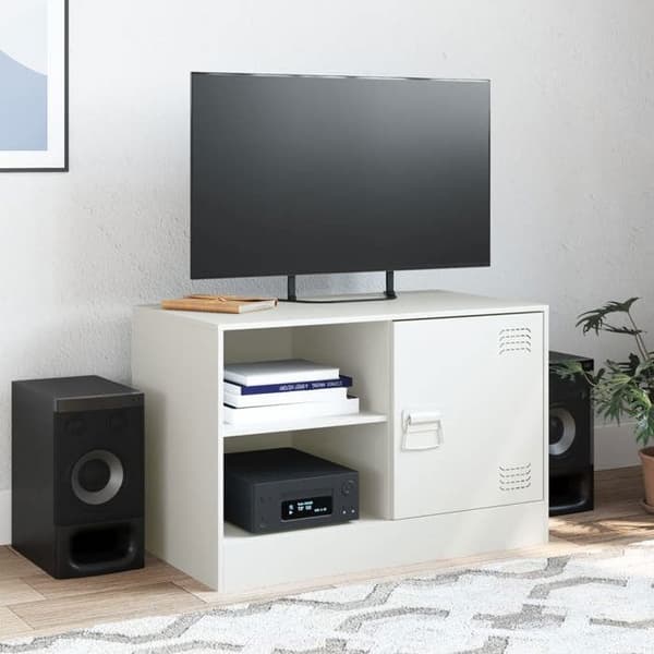 Maison Exclusive - TV-möbel vit 67x39x44 cm stål