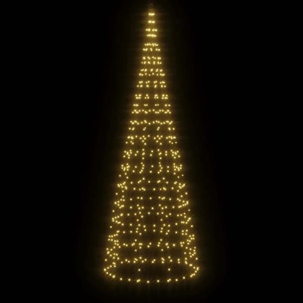 Juletræ - EKSKLUSIV HUS - 550 LED - 300 cm - 8 lys effekter - Installation på mast Vit