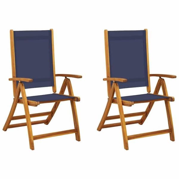 Maison Exclusive - 2 kpl massiivipuusta valmistettuja akasiatuoleja ja textilèneä
