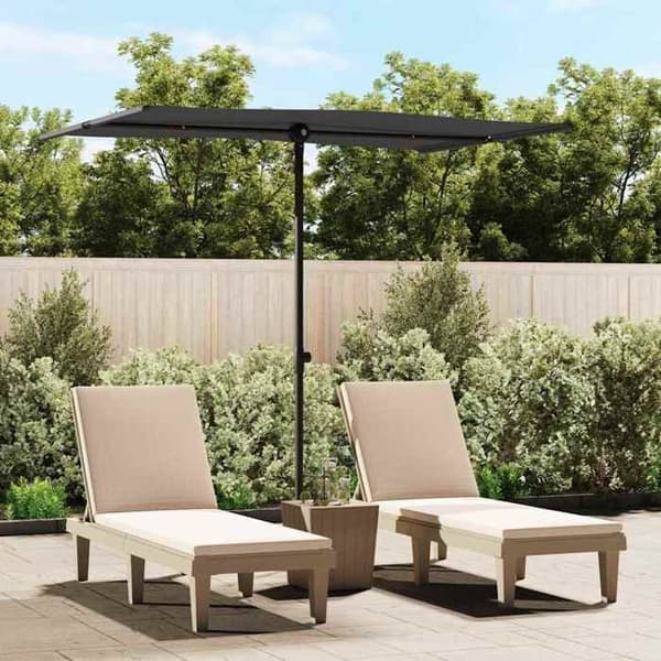 Maison Exclusive - Haveparasol med aluminiumsmast 2x1,5 m Sort