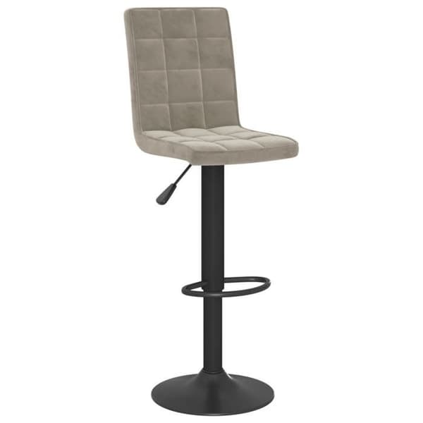 Maison Exclusive - Barstolar set om 2 ljusgrå sammet